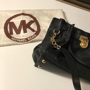 Michael Kors Structured Bag with gold lock